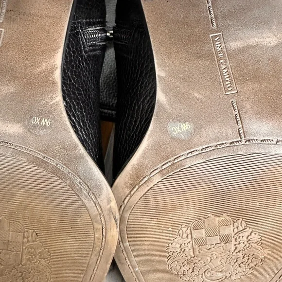 Vince Camuto Black Leather Sangeti Boots Extra Wide Calf - Picture 7 of 8